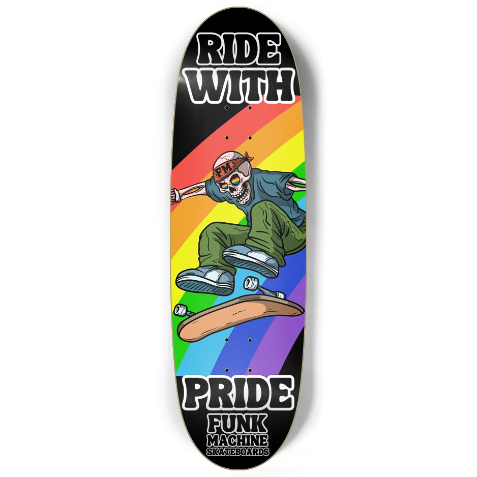 FUNK MACHINE RIDE WITH PRIDE! 9-3/4" EGG SHAPE SK8 DECK