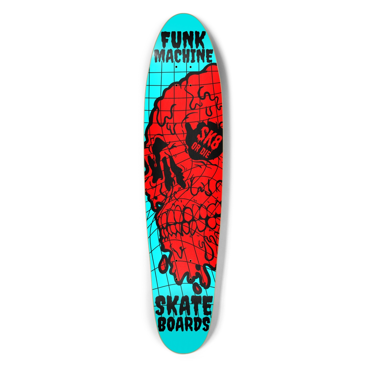 FUNK MACHINE FROM BEYOND (RED) LONGBOARD SK8 DECK