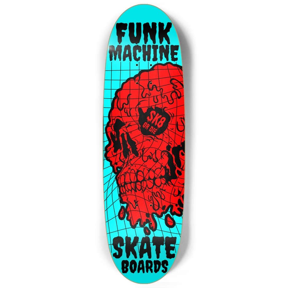 FUNK MACHINE FROM BEYOND (RED) 9-3/4" EGG SHAPE SK8 DECK