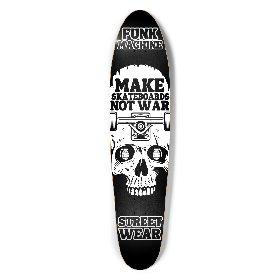 MAKE SKATEBOARDS NOT WAR LONGBOARD SK8 DECK