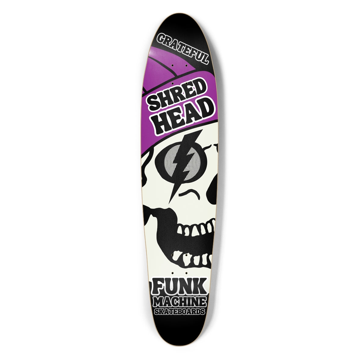 GRATEFUL SHRED HEAD LONGBOARD SK8 DECK