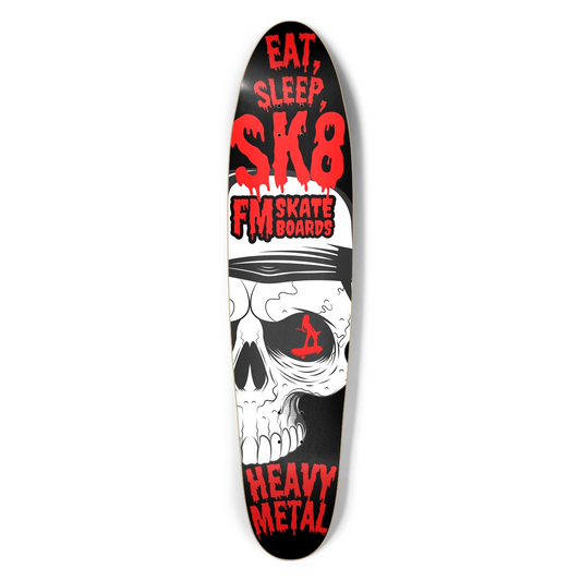 EAT, SLEEP, SK8 HEAVY METAL LONGBOARD SK8 DECK