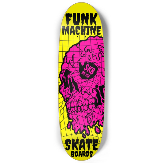 FUNK MACHINE FROM BEYOND (PINK) 9-3/4" EGG SHAPE SK8 DECK