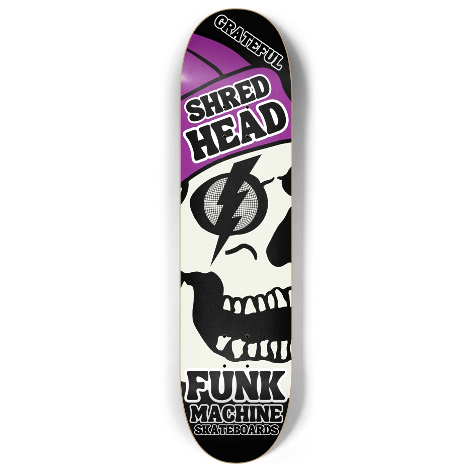 GRATEFUL SHRED HEAD 8" POPSICLE SK8 DECK